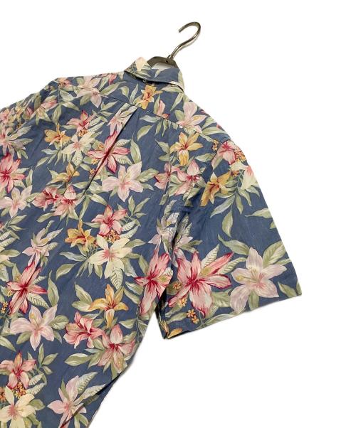 reyn spooner（レイン スプナー）reyn spooner (レイン スプナー) プルオーバーアロハシャツ 花柄 ブルー×ピンク サイズ:表記なしの古着・服飾アイテム