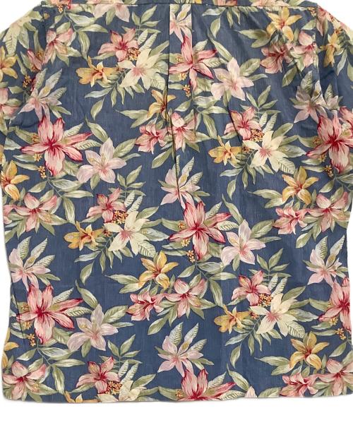 reyn spooner（レイン スプナー）reyn spooner (レイン スプナー) プルオーバーアロハシャツ 花柄 ブルー×ピンク サイズ:表記なしの古着・服飾アイテム