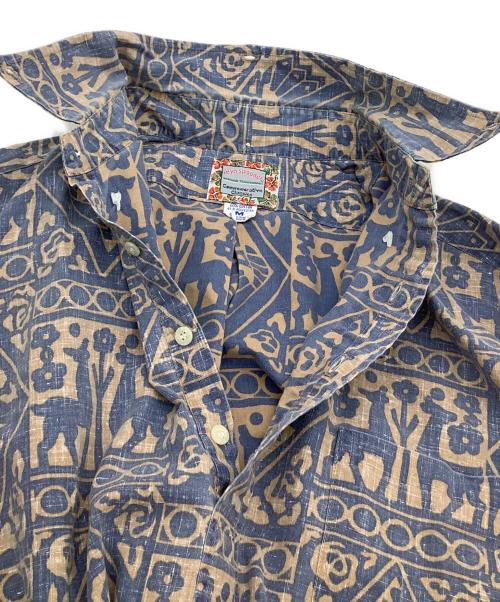 reyn spooner（レイン スプナー）reyn spooner (レイン スプナー) プルオーバー総柄シャツ ブルー×ベージュ サイズ:Mの古着・服飾アイテム