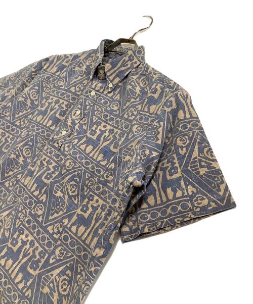 reyn spooner（レイン スプナー）reyn spooner (レイン スプナー) プルオーバー総柄シャツ ブルー×ベージュ サイズ:Mの古着・服飾アイテム