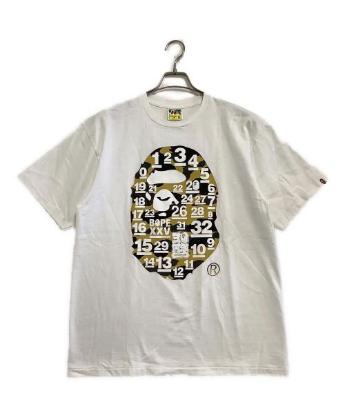 BAPE BY A BATHING APE（ベイプバイアベイシングエイプ）BAPE BY A BATHING APE (ベイプバイアベイシングエイプ) 半袖Tシャツ ホワイト サイズ:XLの古着・服飾アイテム