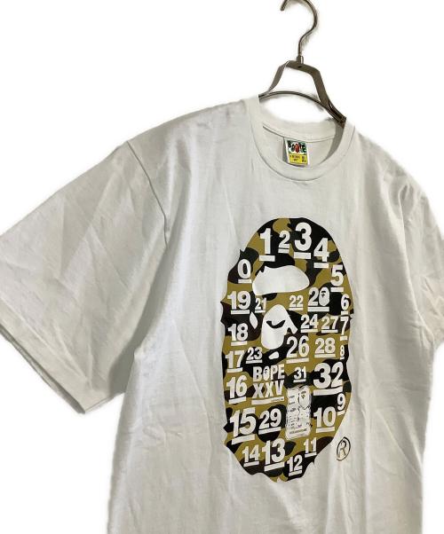 BAPE BY A BATHING APE（ベイプバイアベイシングエイプ）BAPE BY A BATHING APE (ベイプバイアベイシングエイプ) 半袖Tシャツ ホワイト サイズ:XLの古着・服飾アイテム