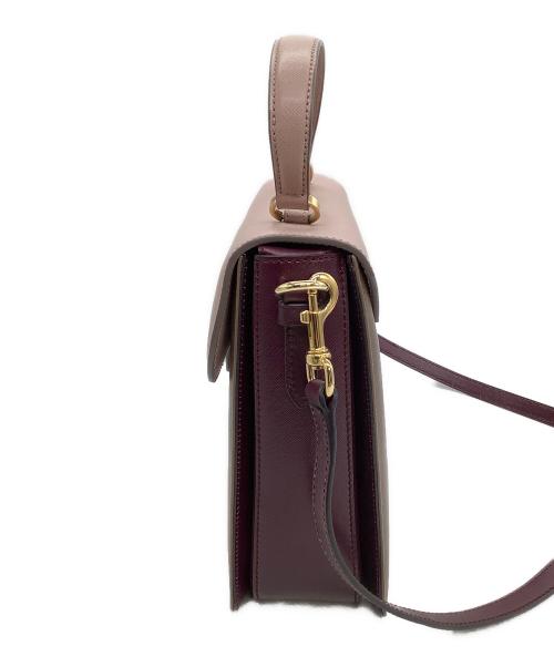 Salvatore Ferragamo（サルヴァトーレ フェラガモ）Salvatore Ferragamo (サルヴァトーレ フェラガモ) 2WAYショルダーバッグ ガンチーニ  ピンク×ブラウンの古着・服飾アイテム