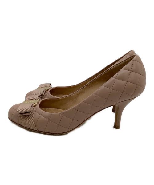 Salvatore Ferragamo（サルヴァトーレ フェラガモ）Salvatore Ferragamo (サルヴァトーレ フェラガモ) キルティングヒールパンプス ピンク サイズ: 5 1/2の古着・服飾アイテム