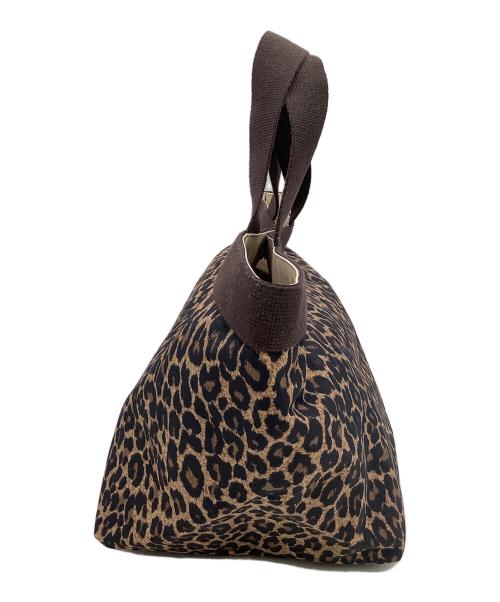 Herve Chapelier（エルベシャプリエ）Herve Chapelier (エルベシャプリエ) ハンドバッグ ヒョウ柄 ブラウンの古着・服飾アイテム