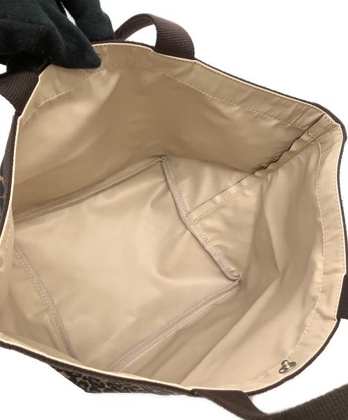 Herve Chapelier（エルベシャプリエ）Herve Chapelier (エルベシャプリエ) ハンドバッグ ヒョウ柄 ブラウンの古着・服飾アイテム