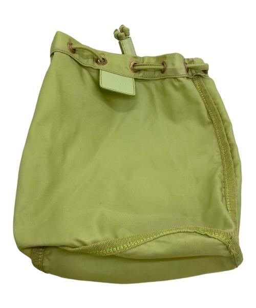 PRADA（プラダ）PRADA (プラダ) 巾着 黄緑の古着・服飾アイテム