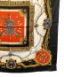 中古・古着 HERMES (エルメス) シルクスカーフ カレ90 ブラック×レッド：15000円