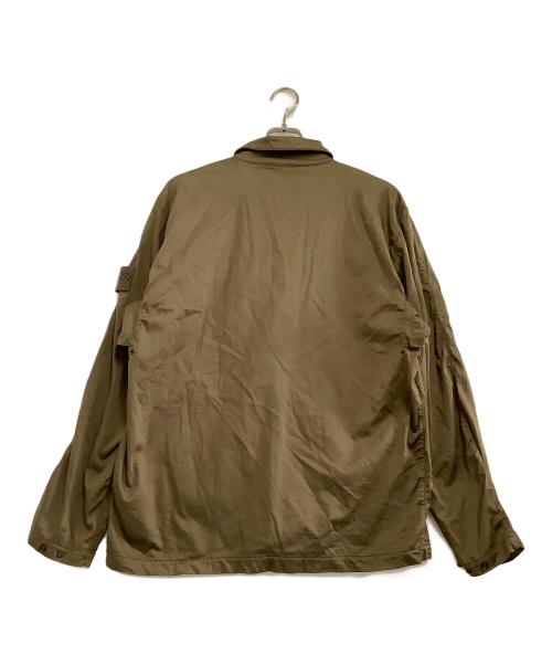 STONE ISLAND（ストーンアイランド）STONE ISLAND (ストーンアイランド) ジップジャケット STRETCH COTTON LYOCELL SATIN GHOST PIECE GARMENT DYE JKT カーキ サイズ:XLの古着・服飾アイテム