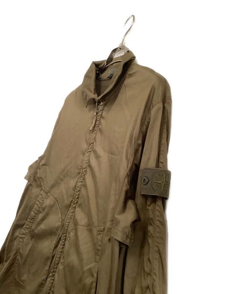 STONE ISLAND（ストーンアイランド）STONE ISLAND (ストーンアイランド) ジップジャケット STRETCH COTTON LYOCELL SATIN GHOST PIECE GARMENT DYE JKT カーキ サイズ:XLの古着・服飾アイテム