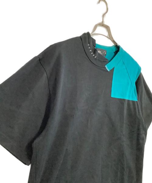 KOLOR（カラー）KOLOR (カラー) 半袖Tシャツ ブラック×グリーン サイズ:2の古着・服飾アイテム