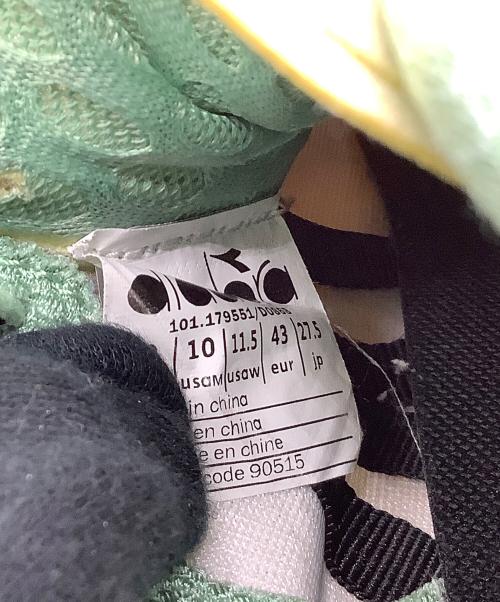 DIADORA（ディアドラ）DIADORA (ディアドラ) ローカットスニーカー EQUIPE SESTRIERE-XT ホワイト×グリーン サイズ:27.5の古着・服飾アイテム