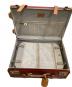 中古・古着 world trunk (ワールドトランク) キャリーバッグ レッド×ブラウン：8000円