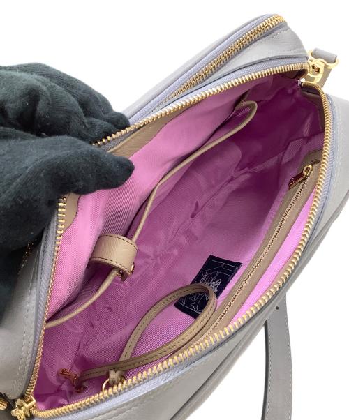 A.D.M.J.（エーディーエムジェイ）A.D.M.J. (エーディーエムジェイ) ショルダーバッグ グレー×ゴールドの古着・服飾アイテム