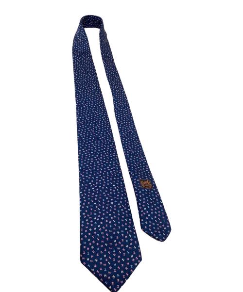 HERMES PARIS（エルメス）HERMES PARIS (エルメス) ネクタイ H柄 ブルー サイズ:表記なしの古着・服飾アイテム