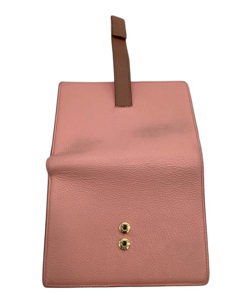 LOEWE（ロエベ）LOEWE (ロエベ) ミディアムバーティカルウォレット ピンクの古着・服飾アイテム