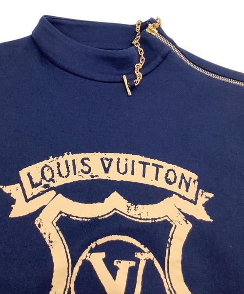 LOUIS VUITTON（ルイ ヴィトン）LOUIS VUITTON (ルイ ヴィトン) 半袖ジップスウェットワンピース ネイビー サイズ:Mの古着・服飾アイテム