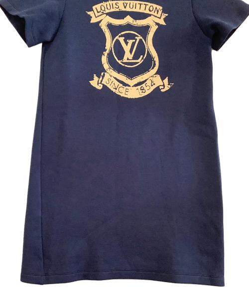 LOUIS VUITTON（ルイ ヴィトン）LOUIS VUITTON (ルイ ヴィトン) 半袖ジップスウェットワンピース ネイビー サイズ:Mの古着・服飾アイテム