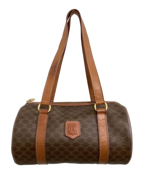 CELINE（セリーヌ）CELINE (セリーヌ) ミニボストンバッグ マカダム ブラウンの古着・服飾アイテム