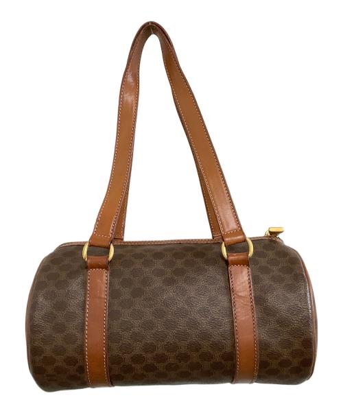 CELINE（セリーヌ）CELINE (セリーヌ) ミニボストンバッグ マカダム ブラウンの古着・服飾アイテム