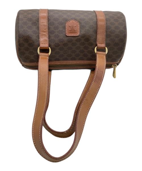 CELINE（セリーヌ）CELINE (セリーヌ) ミニボストンバッグ マカダム ブラウンの古着・服飾アイテム