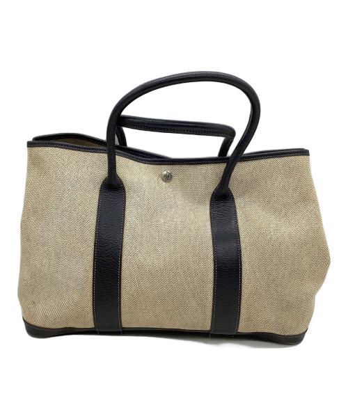 HERMES（エルメス）HERMES (エルメス) トートバッグ ガーデンパーティPM ベージュ×ブラックの古着・服飾アイテム
