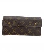 LOUIS VUITTONルイ ヴィトン）の古着「長財布 モノグラム ポルトフォイユ・アコルディオン」｜ブラウン