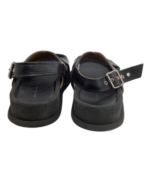 DRIES VAN NOTEN（ドリスヴァンノッテン）DRIES VAN NOTEN (ドリスヴァンノッテン) クロスストラップサンダル ブラック サイズ:40の古着・服飾アイテム