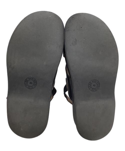 DRIES VAN NOTEN（ドリスヴァンノッテン）DRIES VAN NOTEN (ドリスヴァンノッテン) クロスストラップサンダル ブラック サイズ:40の古着・服飾アイテム