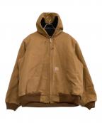 CarHarttカーハート）の古着「ジャケット　DUCK QUILTED FLANNEL-LINED アクティブジャケット」｜ブラウン