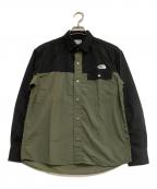 THE NORTH FACEザ ノース フェイス）の古着「ヌプシシャツ」｜ブラック×グリーン