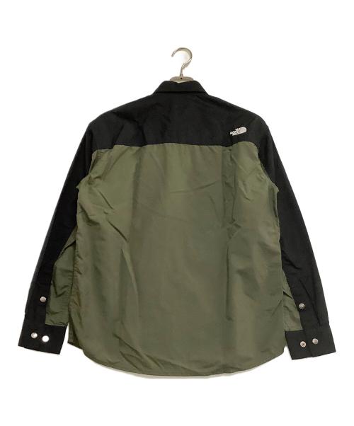 THE NORTH FACE（ザ ノース フェイス）THE NORTH FACE (ザ ノース フェイス) ヌプシシャツ ブラック×グリーン サイズ:Sの古着・服飾アイテム