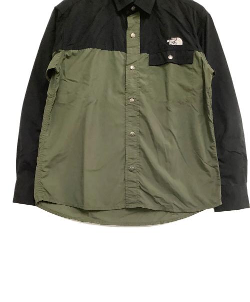 THE NORTH FACE（ザ ノース フェイス）THE NORTH FACE (ザ ノース フェイス) ヌプシシャツ ブラック×グリーン サイズ:Sの古着・服飾アイテム