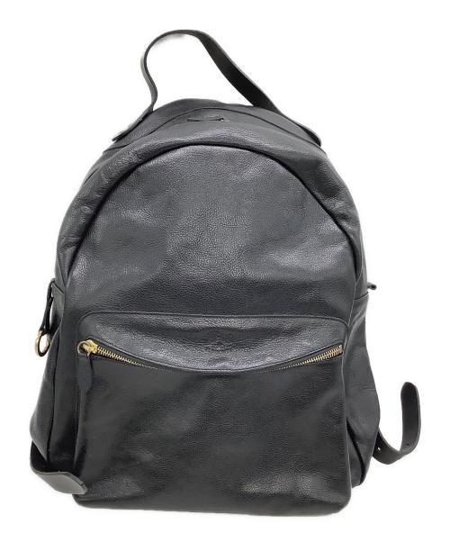 IL BISONTE（イル ビゾンテ）IL BISONTE (イル ビゾンテ) レザーバックパック ブラックの古着・服飾アイテム
