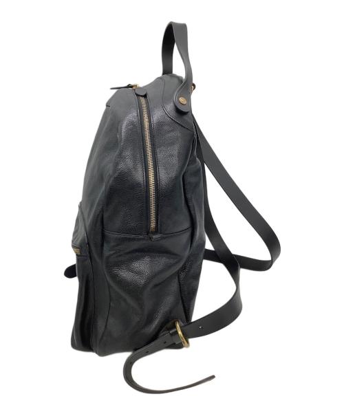IL BISONTE（イル ビゾンテ）IL BISONTE (イル ビゾンテ) レザーバックパック ブラックの古着・服飾アイテム