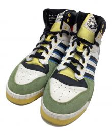 adidas×Hebru Brantley×BBC（アディダス×ヘブル・ブラントリー×ビービーシー）の古着「Rivalry Hi 'Fly Boy'」｜グリーン×ホワイト