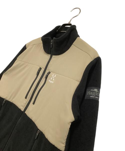 HAGLOFS（ホグロフス）HAGLOFS (ホグロフス) フリースジャケット ベージュ×ブラック サイズ:Lの古着・服飾アイテム