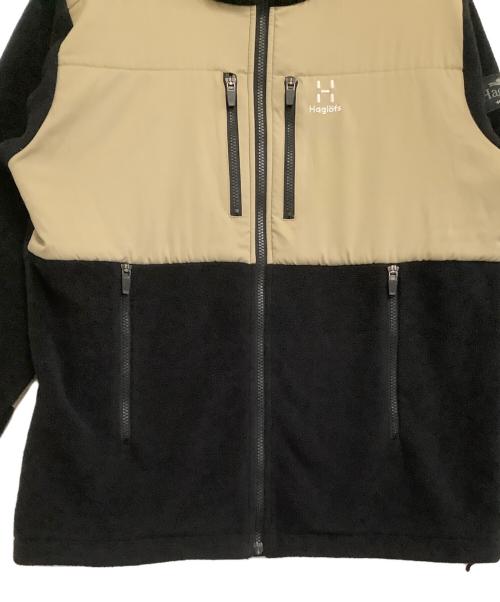 HAGLOFS（ホグロフス）HAGLOFS (ホグロフス) フリースジャケット ベージュ×ブラック サイズ:Lの古着・服飾アイテム