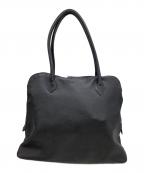 CLASKA×THE FACTORYクラスカ×ザ ファクトリー）の古着「レザートートバッグ」｜ブラック