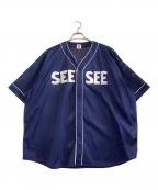 SEESEEシーシー）の古着「半袖シャツ」｜ネイビー