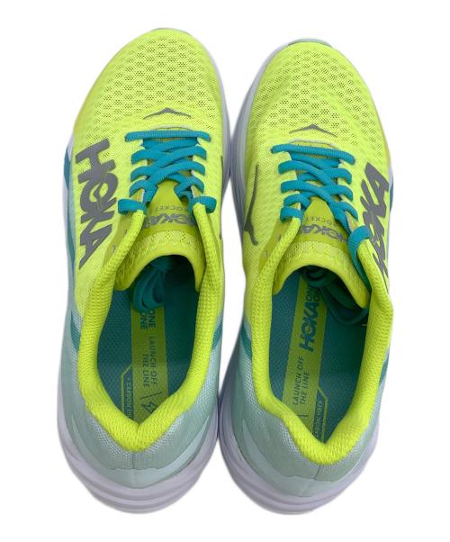 HOKAONEONE（ホカオネオネ）HOKAONEONE (ホカオネオネ) ランニングシューズ ROCKET X イエロー×グリーン サイズ:25の古着・服飾アイテム