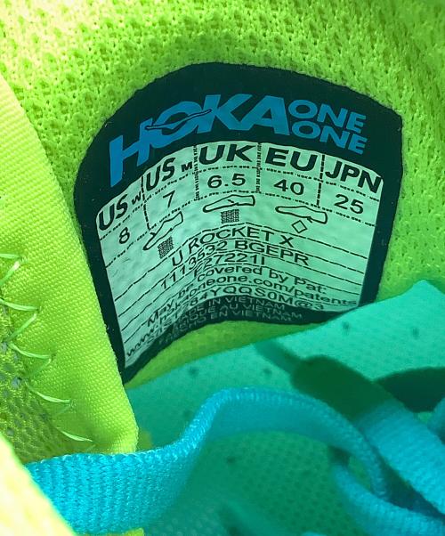 HOKAONEONE（ホカオネオネ）HOKAONEONE (ホカオネオネ) ランニングシューズ ROCKET X イエロー×グリーン サイズ:25の古着・服飾アイテム