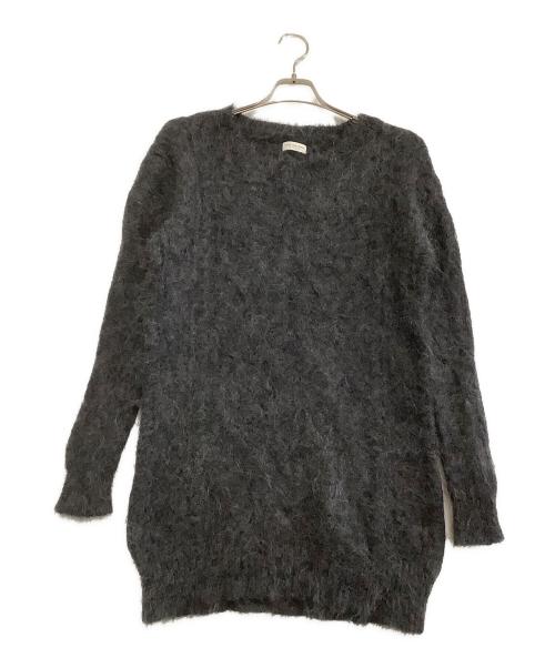 DRIES VAN NOTEN（ドリスヴァンノッテン）DRIES VAN NOTEN (ドリスヴァンノッテン) 長袖ワンピース　シャギーニット グレー サイズ:表記なしの古着・服飾アイテム