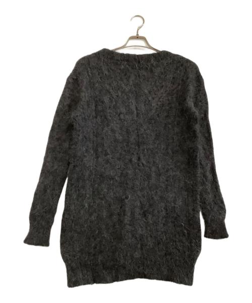 DRIES VAN NOTEN（ドリスヴァンノッテン）DRIES VAN NOTEN (ドリスヴァンノッテン) 長袖ワンピース　シャギーニット グレー サイズ:表記なしの古着・服飾アイテム