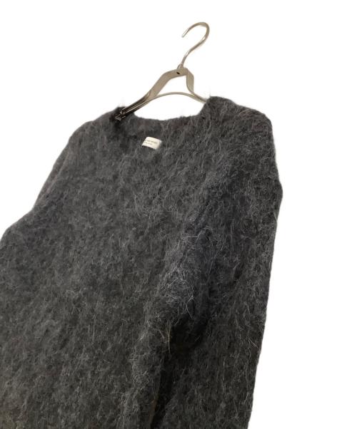 DRIES VAN NOTEN（ドリスヴァンノッテン）DRIES VAN NOTEN (ドリスヴァンノッテン) 長袖ワンピース　シャギーニット グレー サイズ:表記なしの古着・服飾アイテム