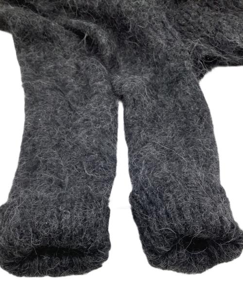 DRIES VAN NOTEN（ドリスヴァンノッテン）DRIES VAN NOTEN (ドリスヴァンノッテン) 長袖ワンピース　シャギーニット グレー サイズ:表記なしの古着・服飾アイテム