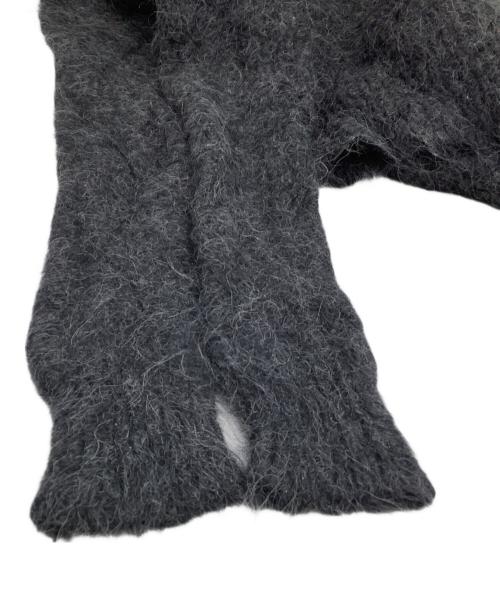 DRIES VAN NOTEN（ドリスヴァンノッテン）DRIES VAN NOTEN (ドリスヴァンノッテン) 長袖ワンピース　シャギーニット グレー サイズ:表記なしの古着・服飾アイテム