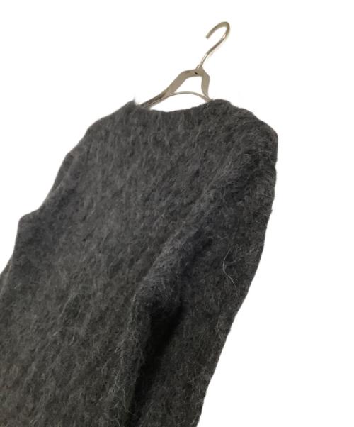 DRIES VAN NOTEN（ドリスヴァンノッテン）DRIES VAN NOTEN (ドリスヴァンノッテン) 長袖ワンピース　シャギーニット グレー サイズ:表記なしの古着・服飾アイテム