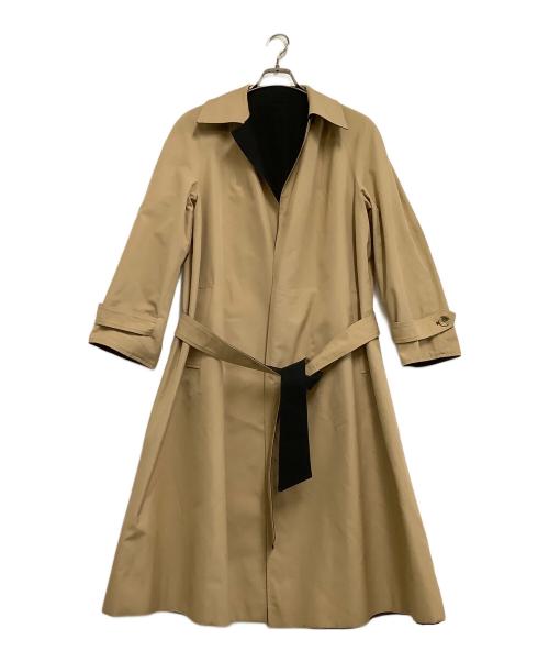 Aquascutum（アクアスキュータム）Aquascutum (アクアスキュータム) リバーシブルコート ブラック×ベージュ サイズ:8の古着・服飾アイテム