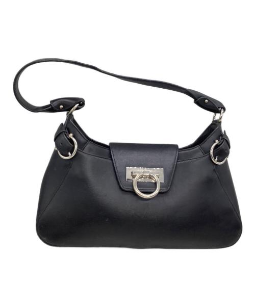 Salvatore Ferragamo（サルヴァトーレ フェラガモ）Salvatore Ferragamo (サルヴァトーレ フェラガモ) セミショルダーバッグ ガンチーニ ブラックの古着・服飾アイテム